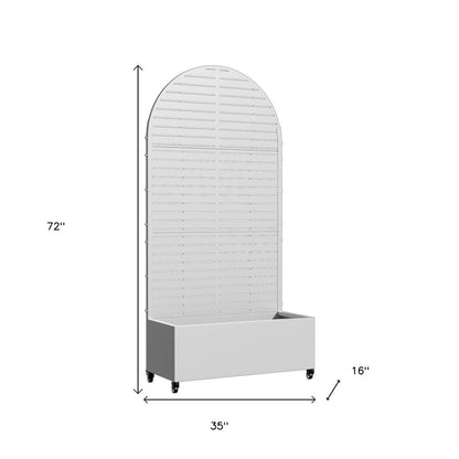 72" X 35" White Metal Rectangular Planter Box HomeRoots