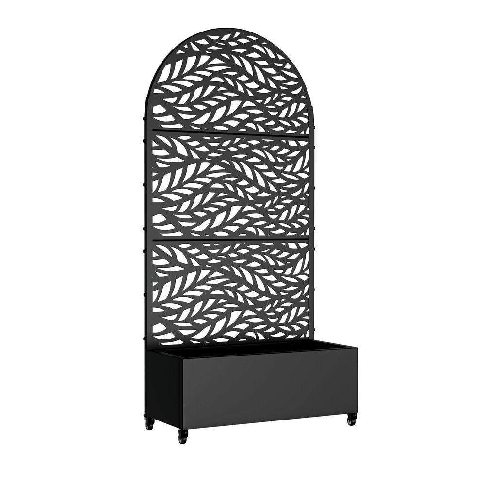 72" X 35" Black Metal Rectangular Planter Box HomeRoots