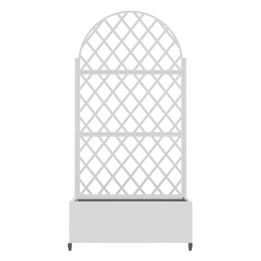 72" X 35" White Metal Rectangular Planter Box