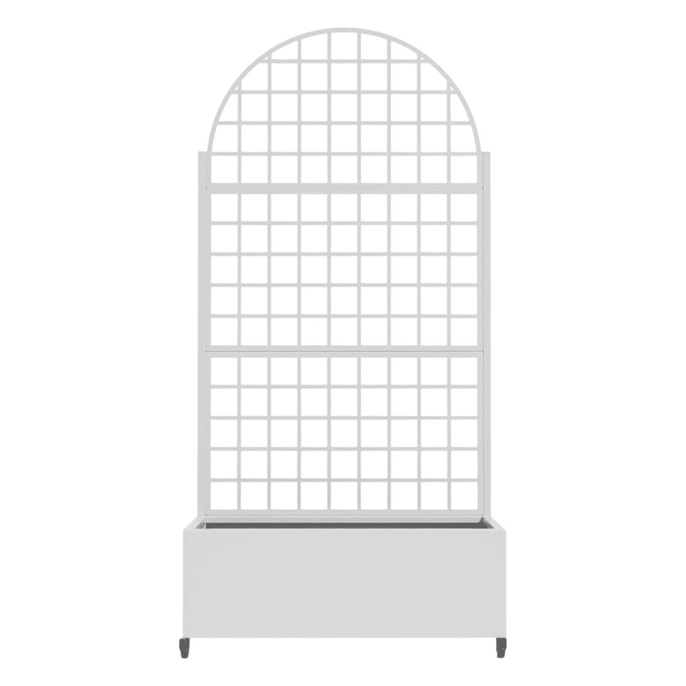 72" X 35" White Metal Rectangular Planter Box HomeRoots