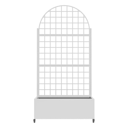 72" X 35" White Metal Rectangular Planter Box HomeRoots