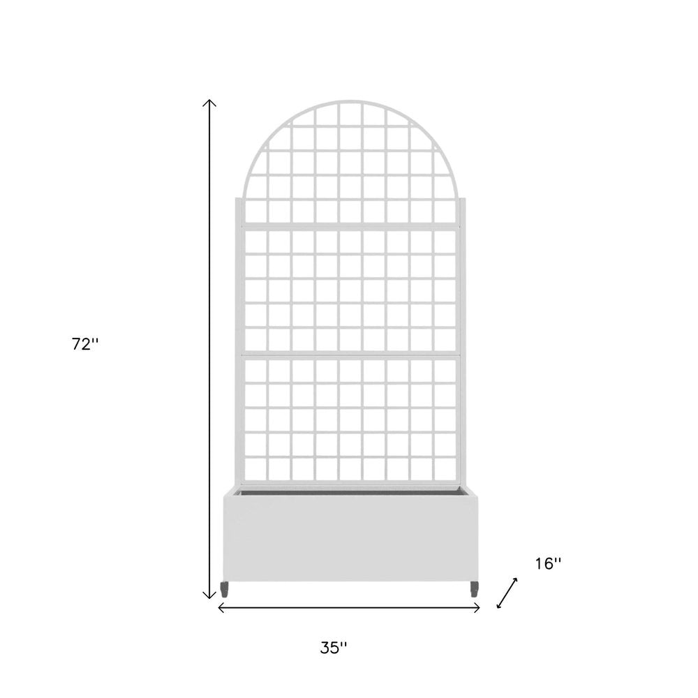 72" X 35" White Metal Rectangular Planter Box HomeRoots