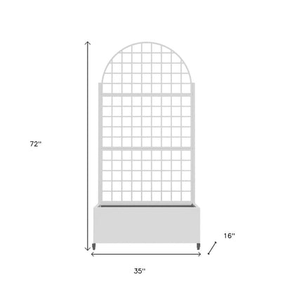 72" X 35" White Metal Rectangular Planter Box HomeRoots