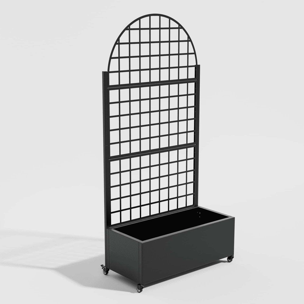 73" X 35" Black Metal Rectangular Planter Box — view 5
