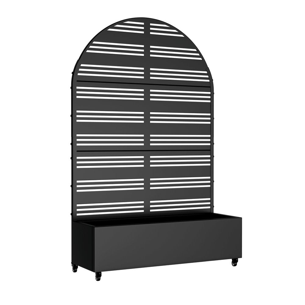 72" X 47" Black Metal Rectangular Planter Box — view 4