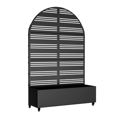 72" X 47" Black Metal Rectangular Planter Box HomeRoots