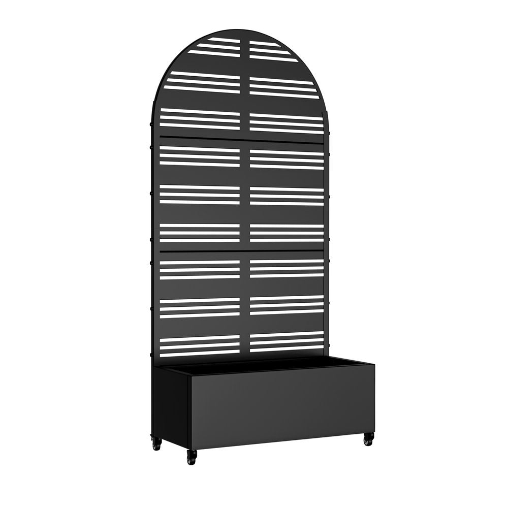 72" X 35" Black Metal Rectangular Planter Box HomeRoots