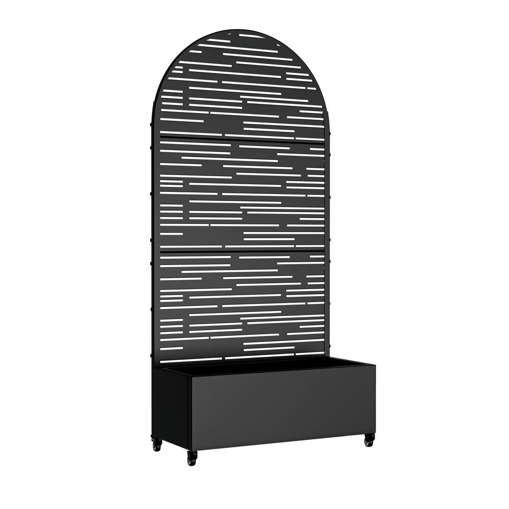 72" X 35" Black Metal Rectangular Planter Box HomeRoots