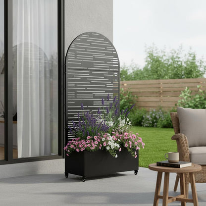 72" X 35" Black Metal Rectangular Planter Box HomeRoots