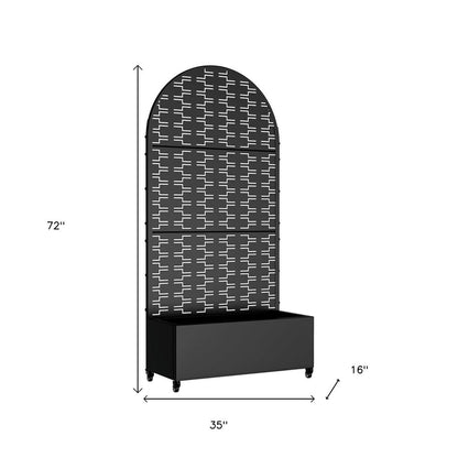 72" X 35" Black Metal Rectangular Planter Box HomeRoots