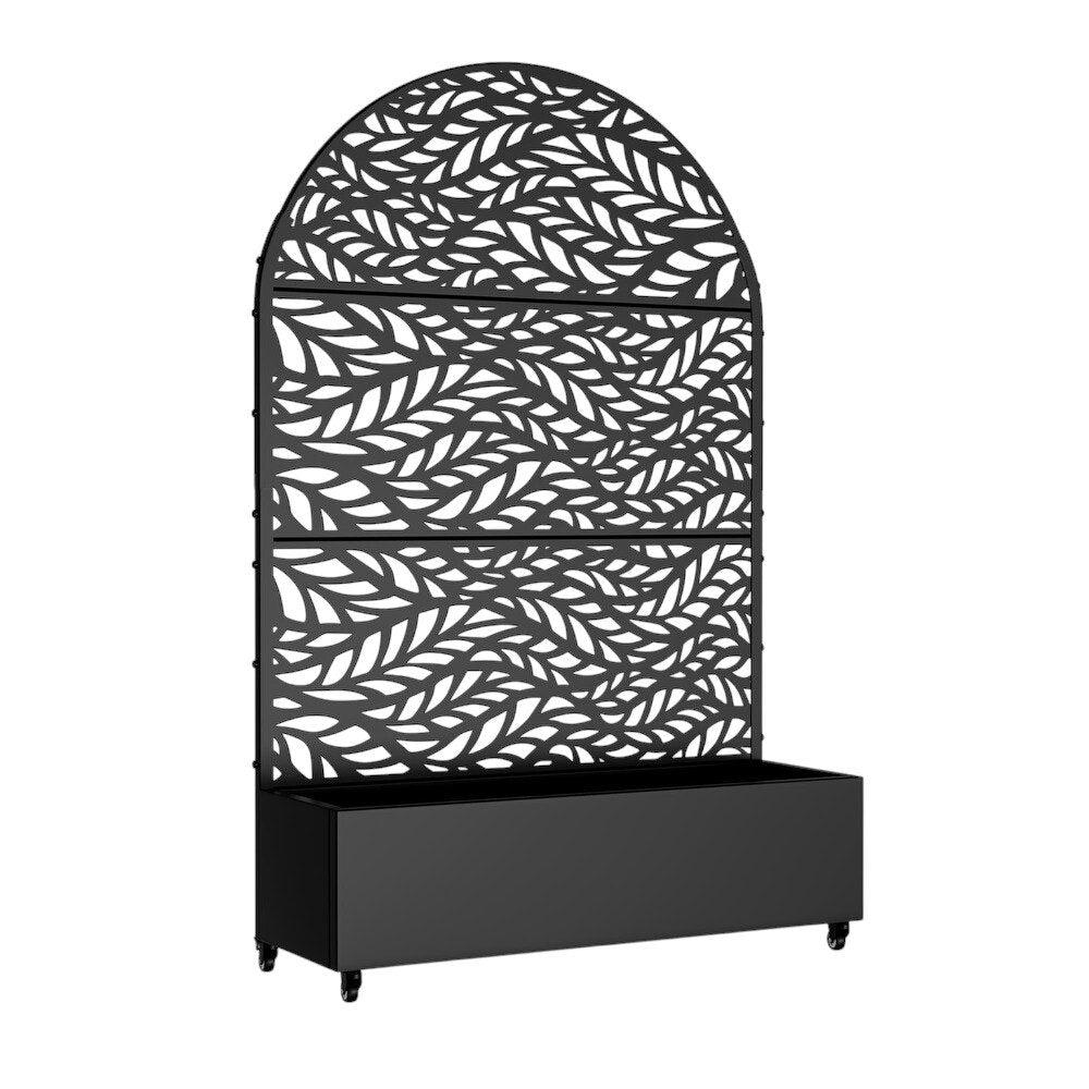 72" X 47" Black Metal Rectangular Planter Box HomeRoots