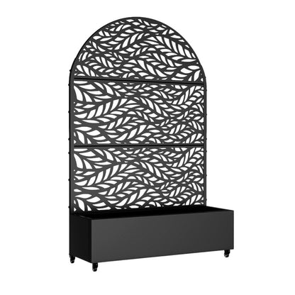 72" X 47" Black Metal Rectangular Planter Box HomeRoots