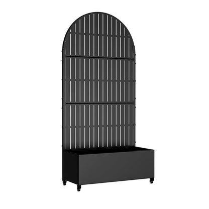 72" X 35" Black Metal Rectangular Planter Box HomeRoots