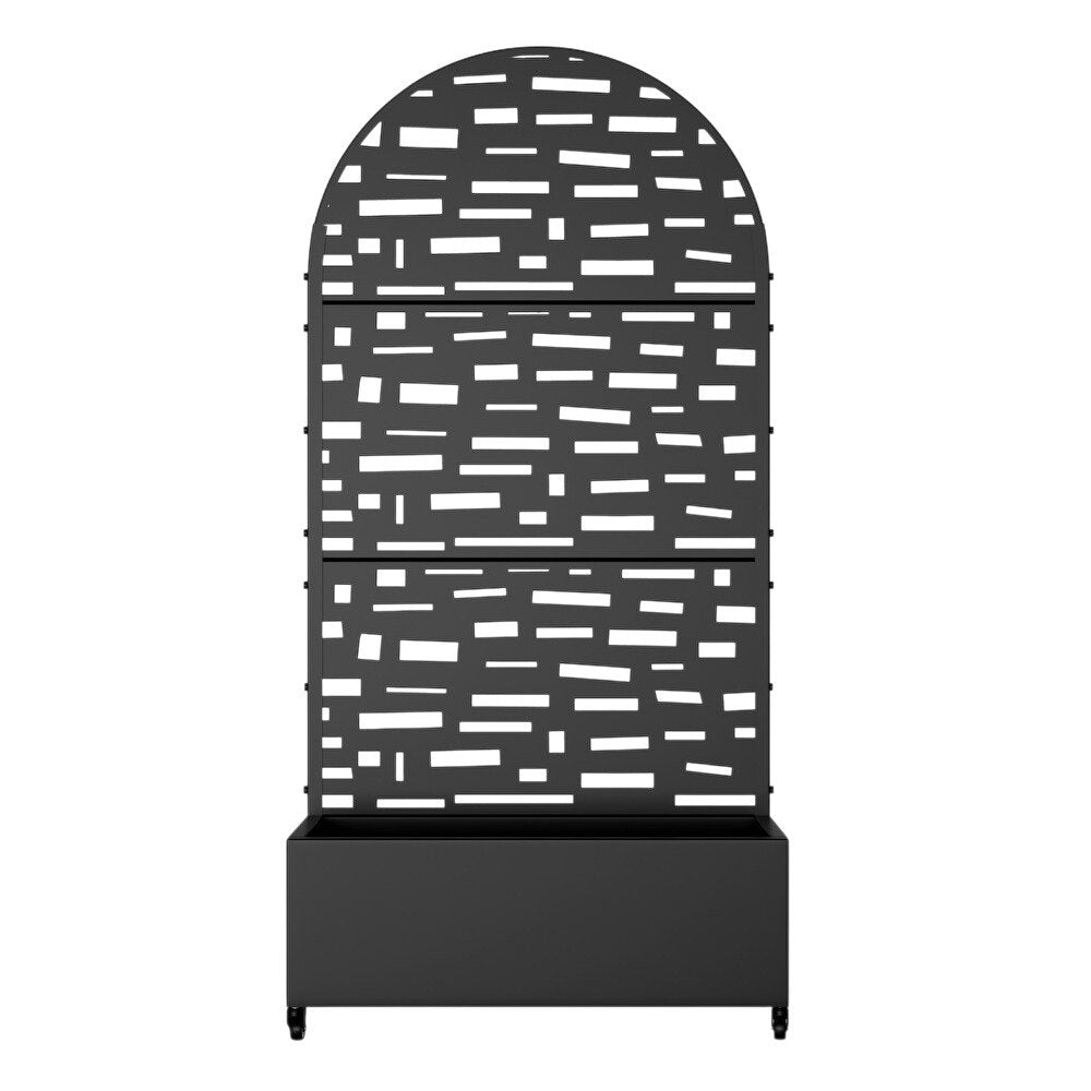72" X 35" Black Metal Rectangular Planter Box HomeRoots