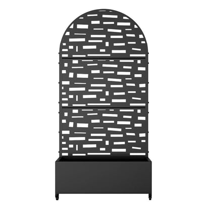 72" X 35" Black Metal Rectangular Planter Box HomeRoots