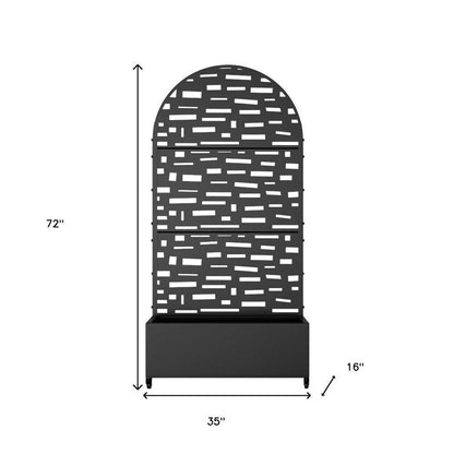 72" X 35" Black Metal Rectangular Planter Box HomeRoots