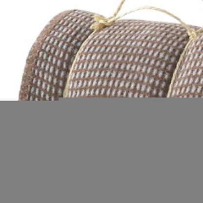 55" X 70" Chocolate And Gray Cotton Blend Woven Checkered Plush Throw Blanket with Fringe HomeRoots