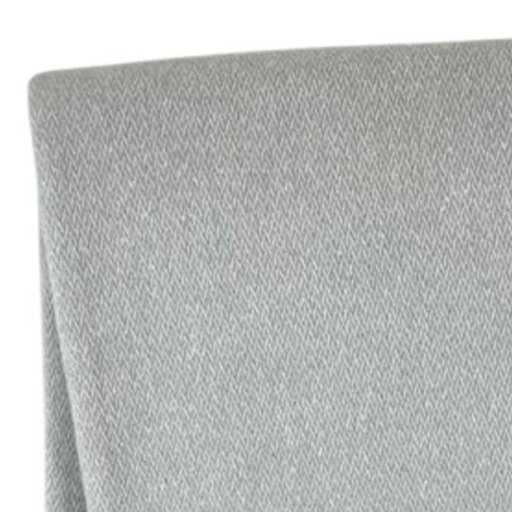 55" X 70" Light Gray And White Herringbone Cotton And Microfiber Woven Throw Blanket with Fringe HomeRoots
