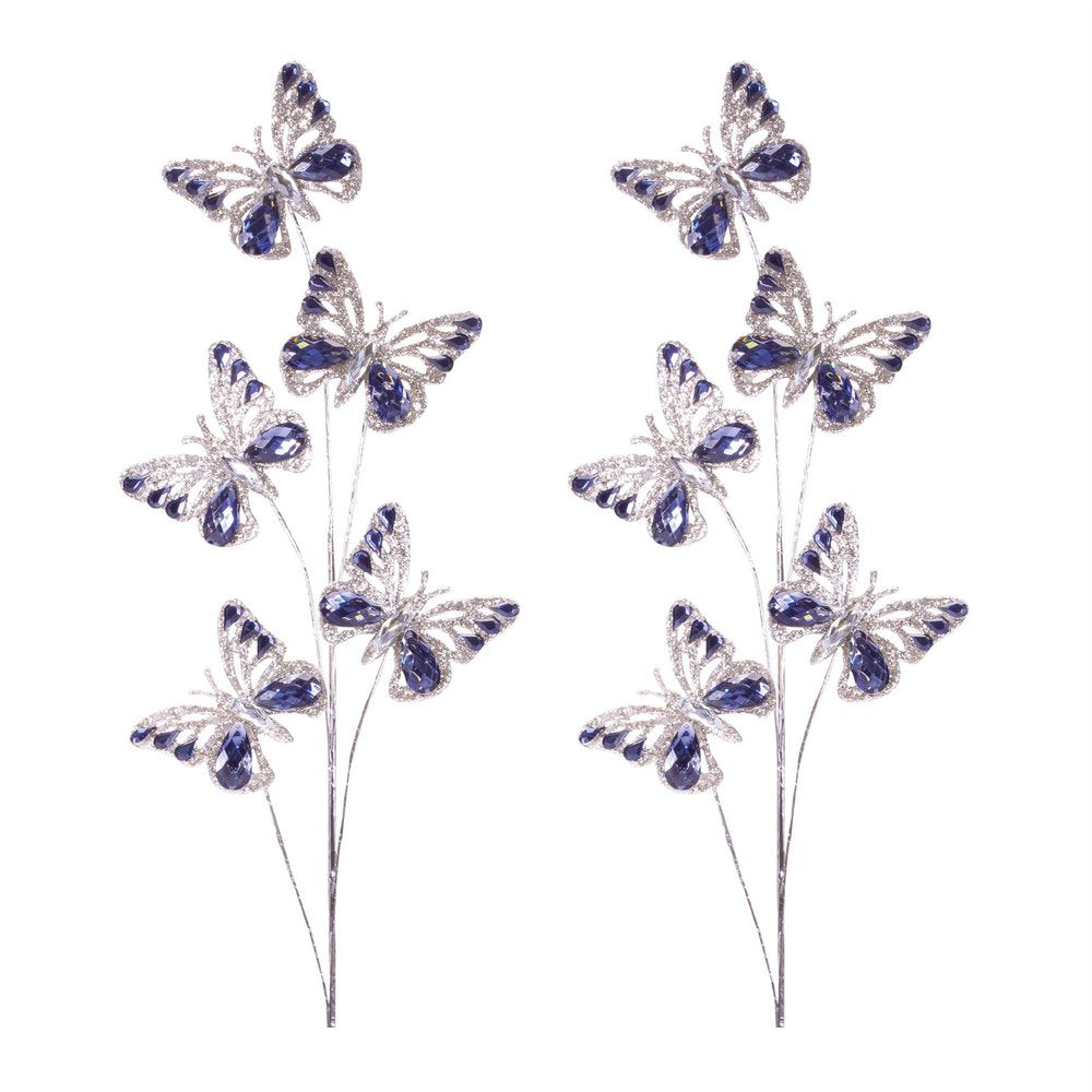Set of Two 31" Blue Artificial