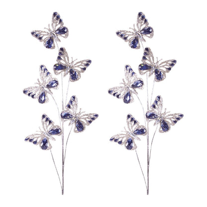 Set of Two 31" Blue Artificial