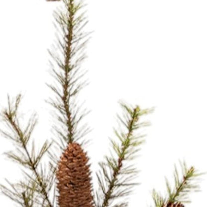Set of Six 32" Green And Brown Artificial Pine Tree