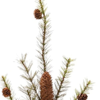 Set of Six 32" Green And Brown Artificial Pine Tree