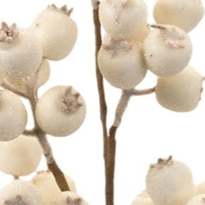 Set of Six 22" Ivory And Brown Artificial