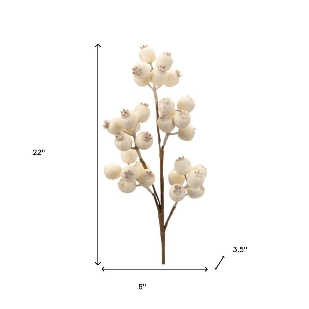 Set of Six 22" Ivory And Brown Artificial