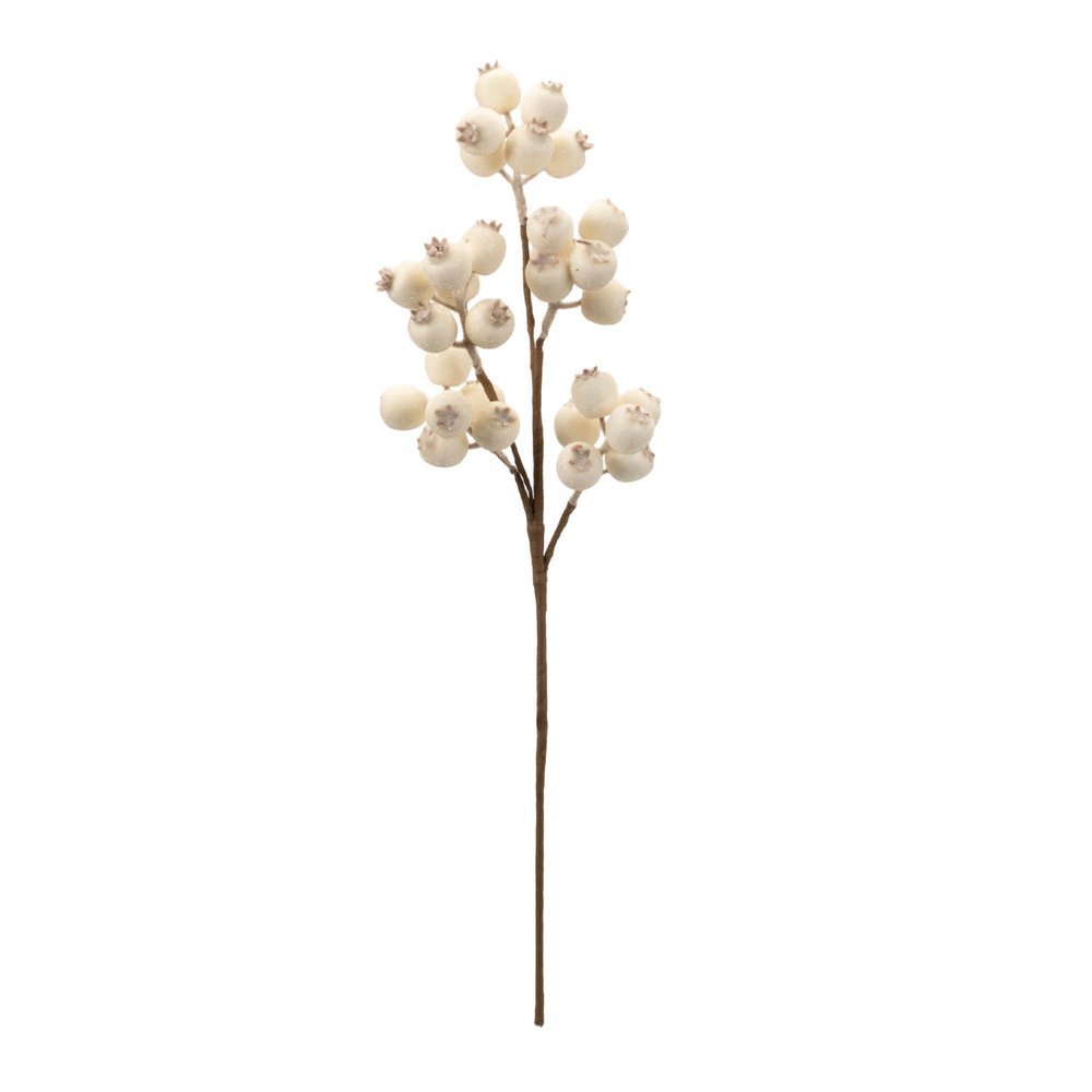 Set of Six 22" Ivory And Brown Artificial