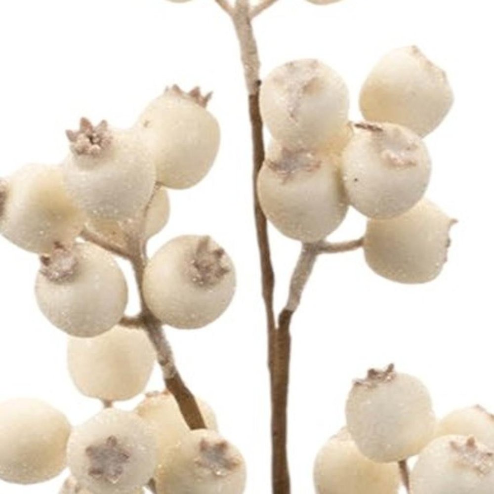 Set of Six 22" Ivory And Brown Artificial