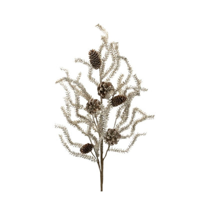 Set of Six 32" Silver And Brown Artificial Pine Tree