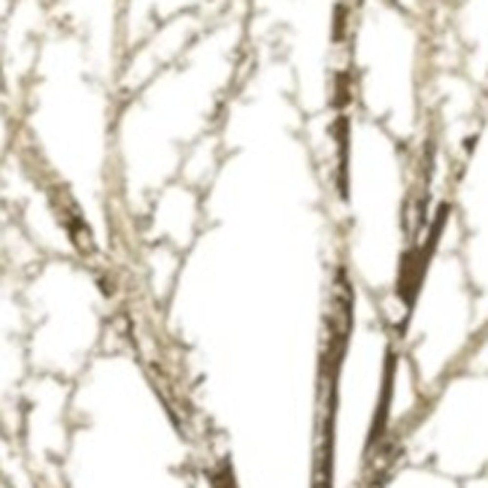 Set of Six 29" Silver And Champagne Artificial Pine Tree