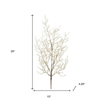 Set of Six 29" Silver And Champagne Artificial Pine Tree