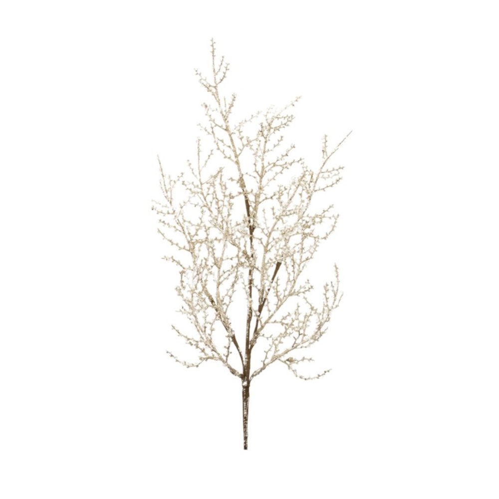 Set of Six 29" Silver And Champagne Artificial Pine Tree