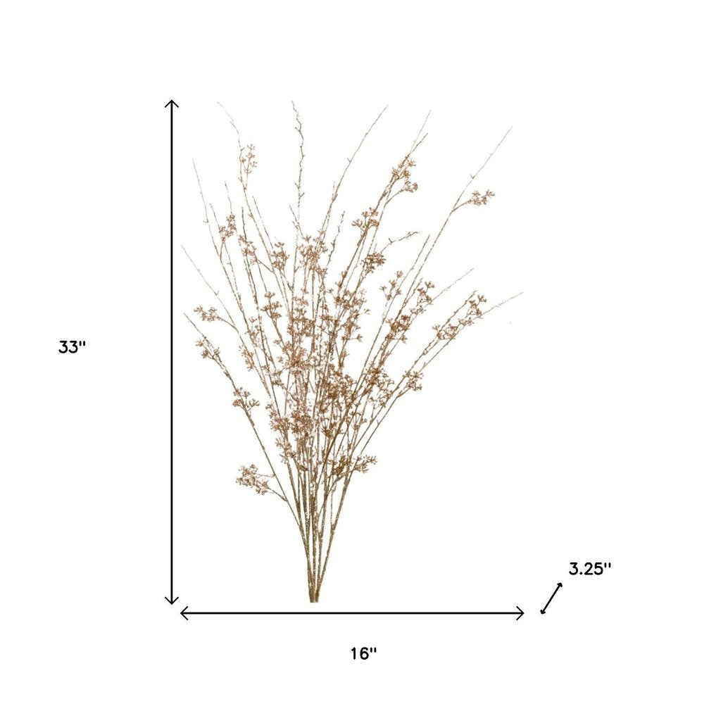 Set of Two 33" Gold Artificial