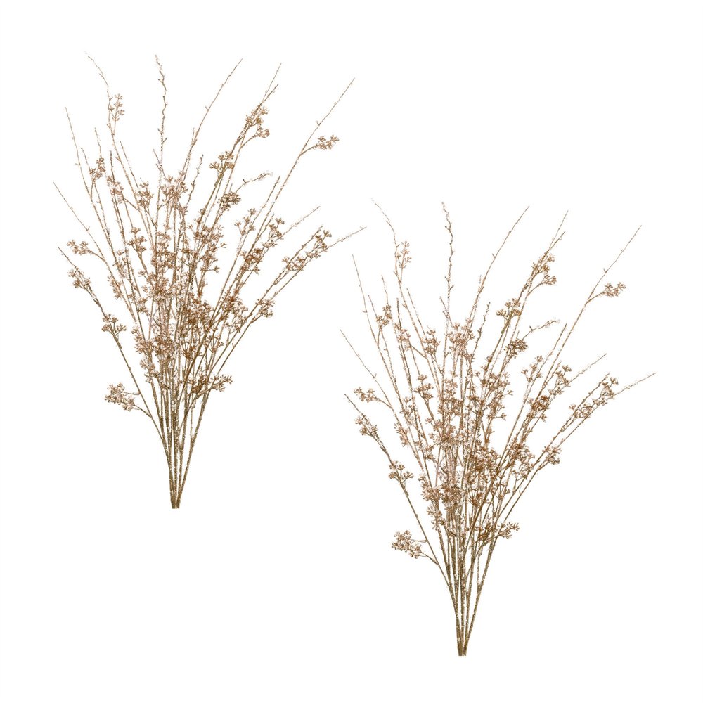 Set of Two 33" Gold Artificial