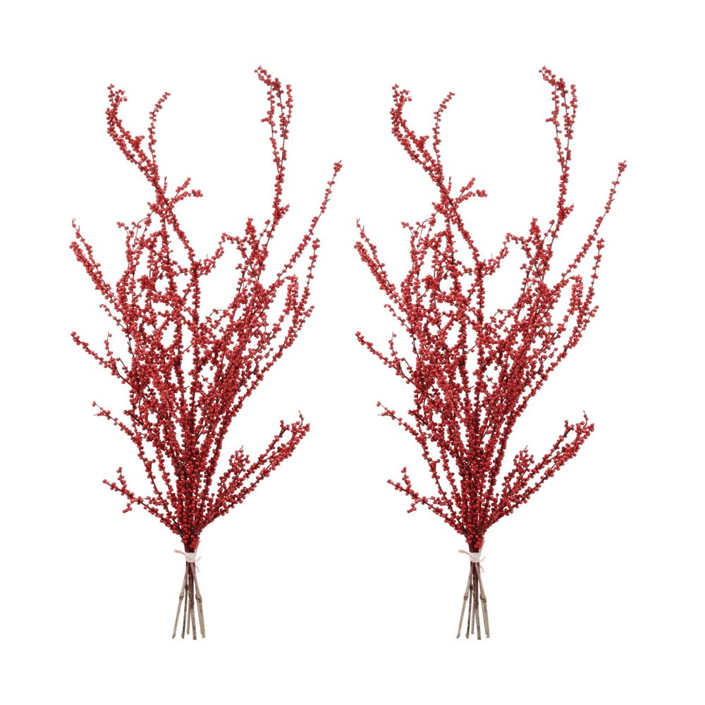 Set of Two 35" Red Artificial