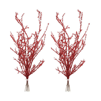 Set of Two 35" Red Artificial