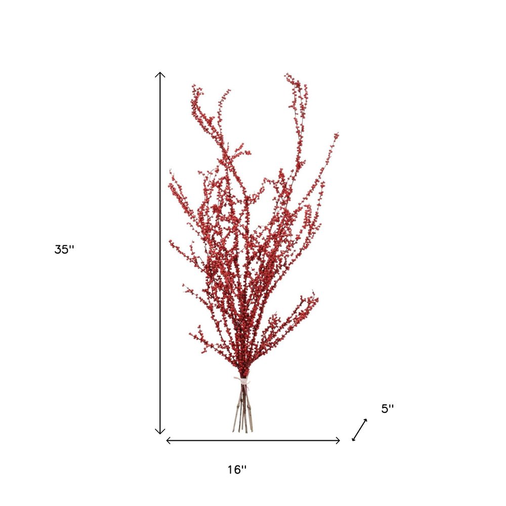 Set of Two 35" Red Artificial