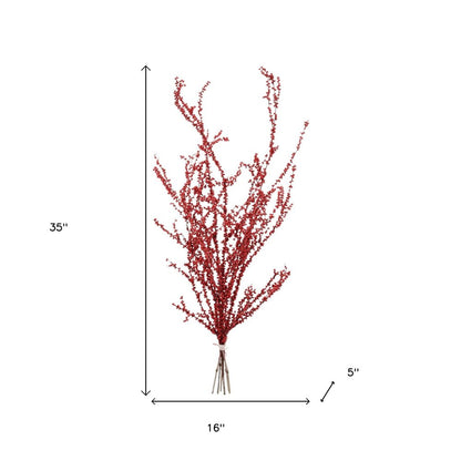 Set of Two 35" Red Artificial