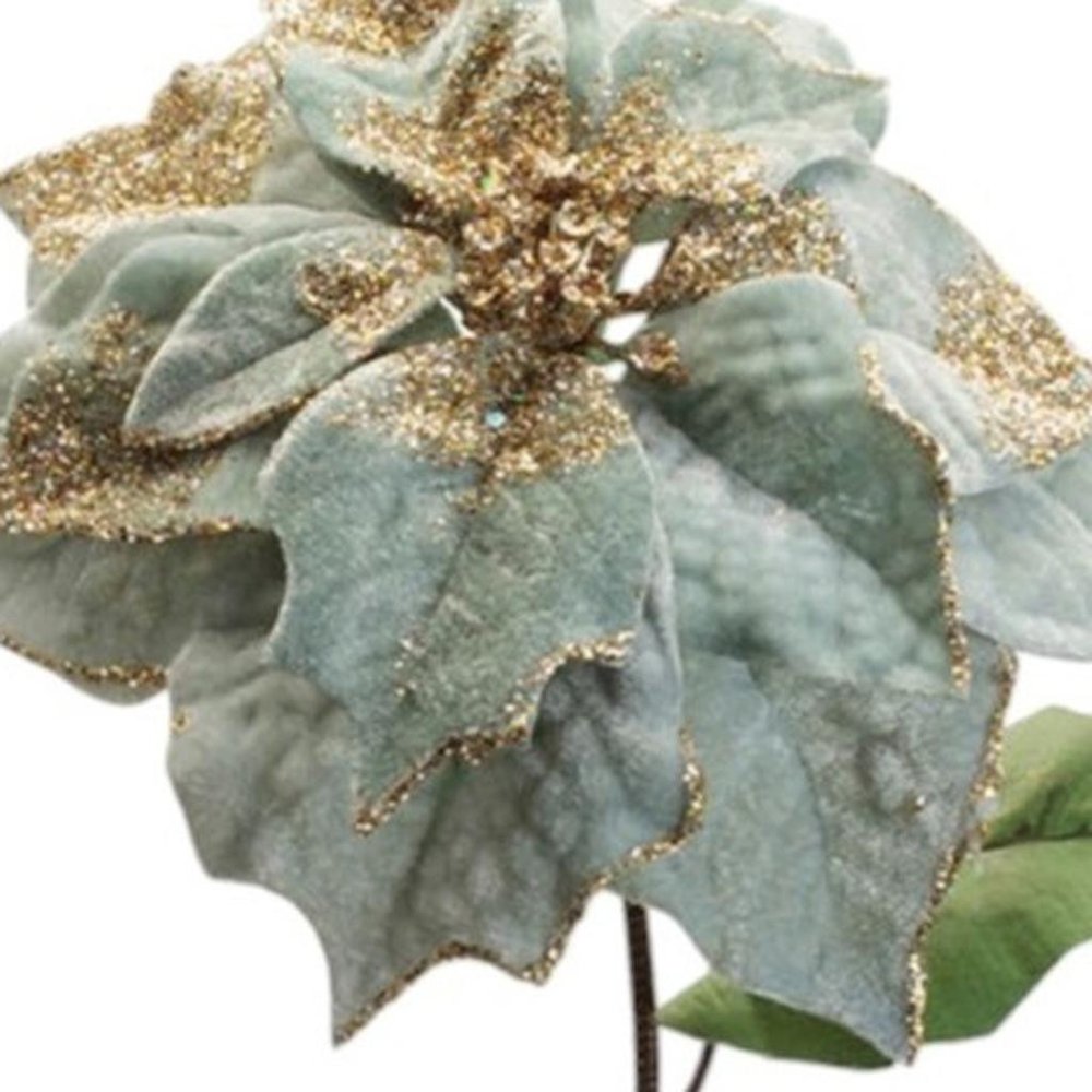 Set of Six 30" Green And Gold Artificial
