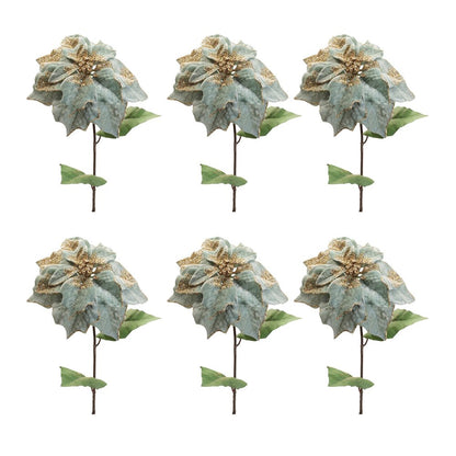 Set of Six 30" Green And Gold Artificial