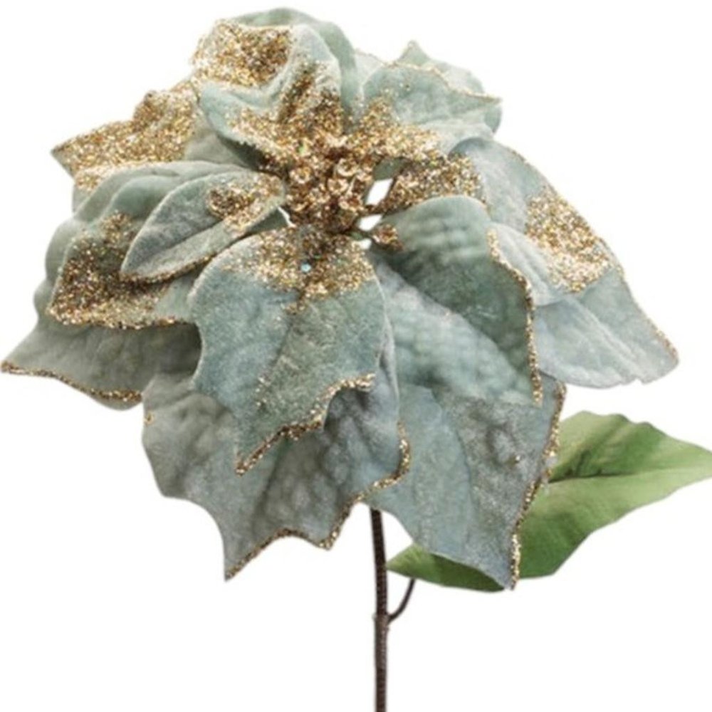 Set of Six 30" Green And Gold Artificial