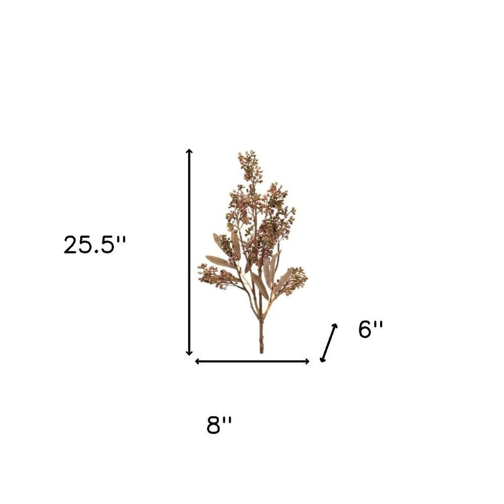 Set of Six 26" Mauve Brown And Yellow Artificial