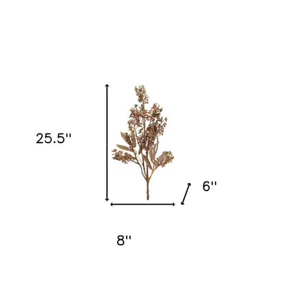 Set of Six 26" Mauve Brown And Yellow Artificial