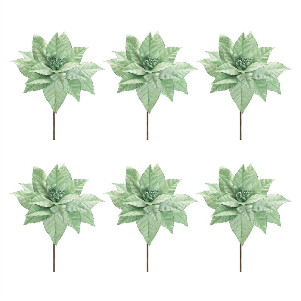 Set of Six 26" Mint Green And Brown Artificial