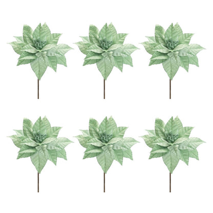 Set of Six 26" Mint Green And Brown Artificial