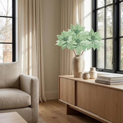 Set of Six 26" Mint Green And Brown Artificial