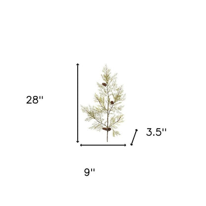 Set of Six 28" Green And Brown Artificial Pine Tree