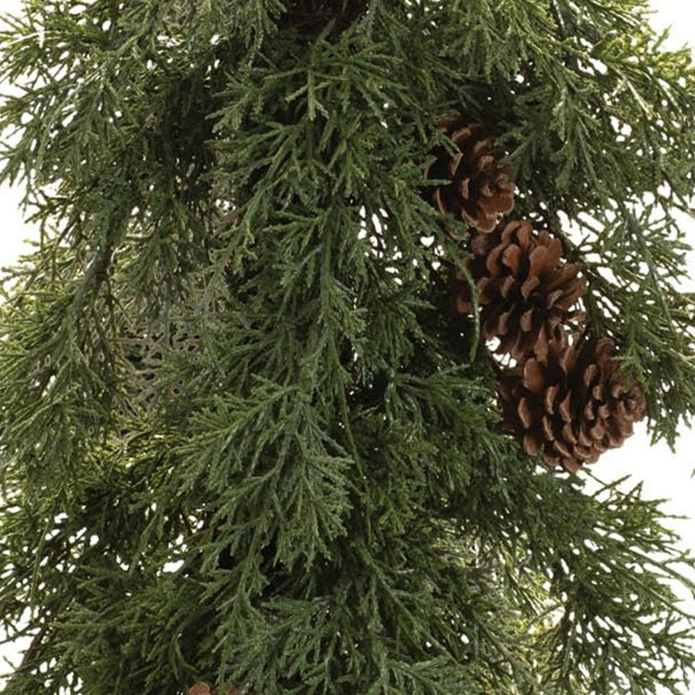 28" Green And Brown Artificial Pine Tree